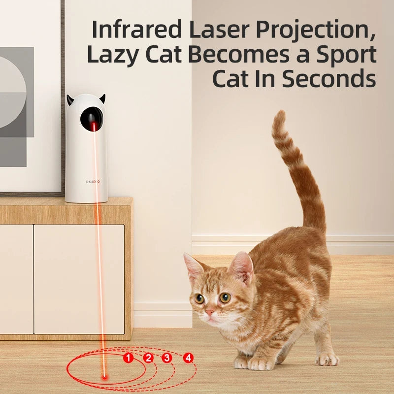 ROJECO Smart Laser Cat Toy - Automatic Interactive Pet Toy for Indoor Cats
